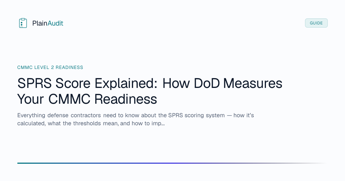 SPRS Score Explained: How DoD Measures Your CMMC Readiness — CMMC Level ...